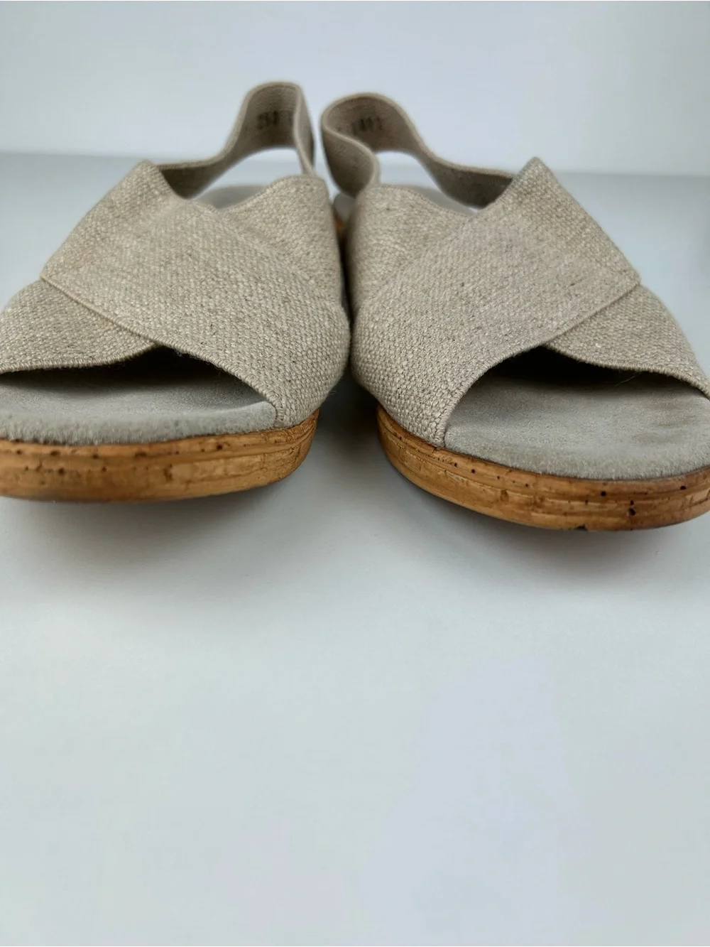 CHARLESTON SHOE COMPANY  Atlantic Linen Women’s Slingback Wedge Sandal